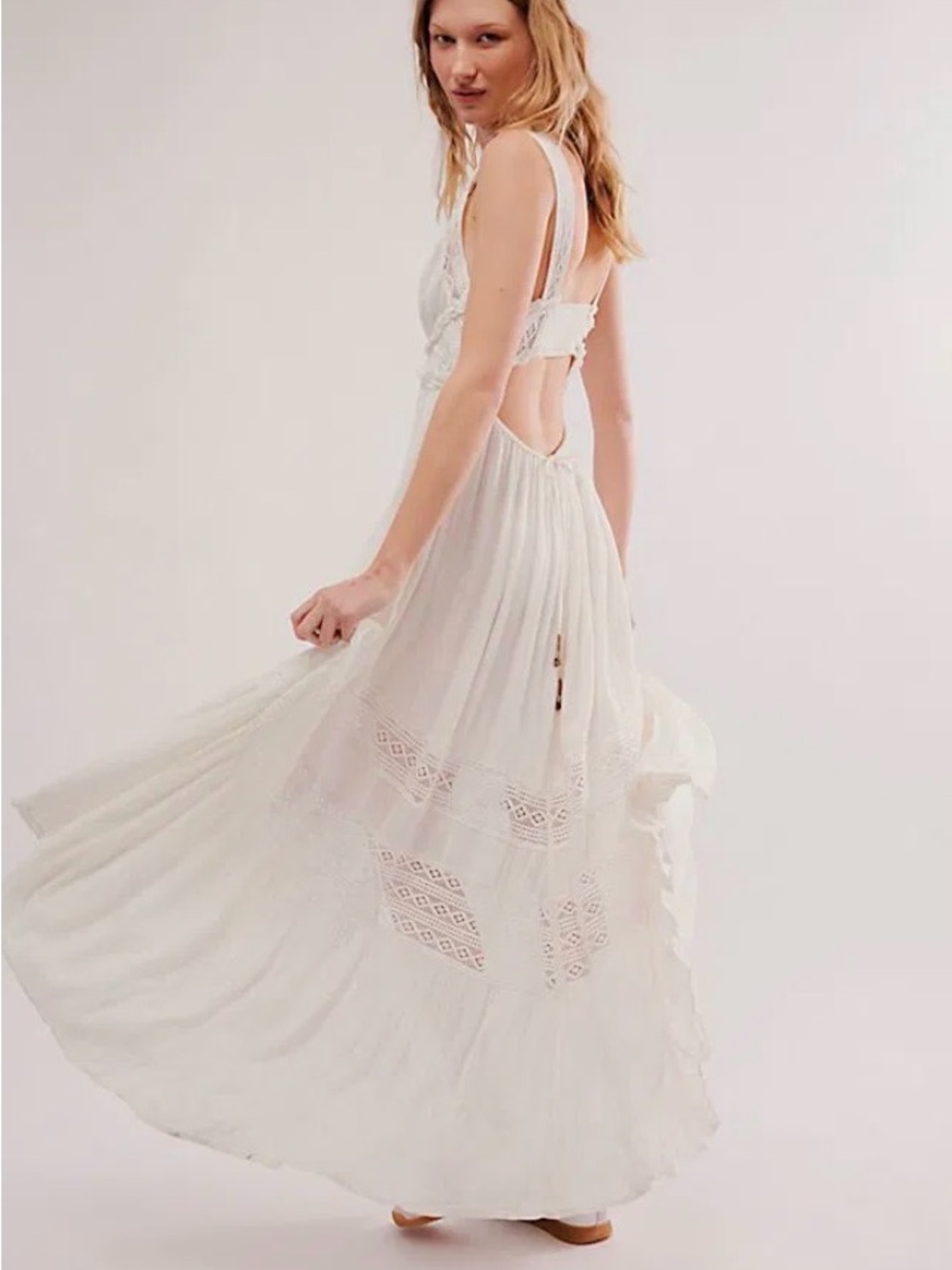 Free People Hadlee Maxi Dress White - Picture 4 of 16